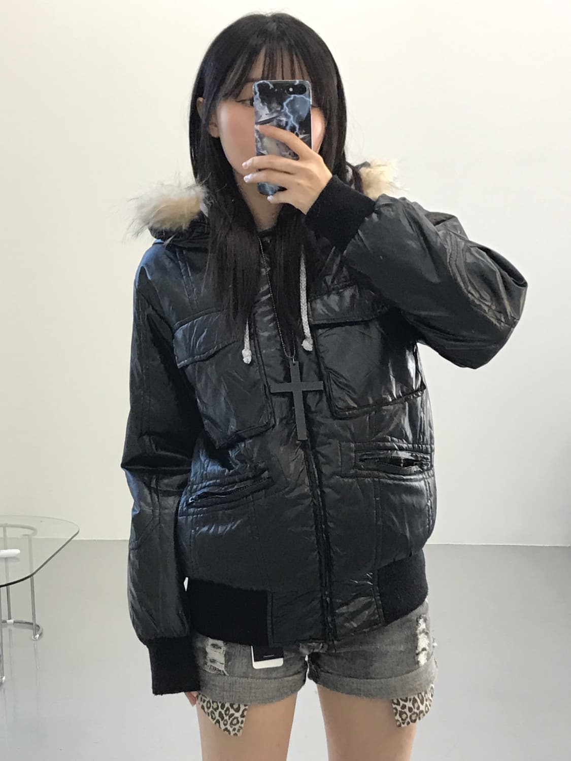 Jpn Glossy Poly Puffer Jackets 상품이미지1