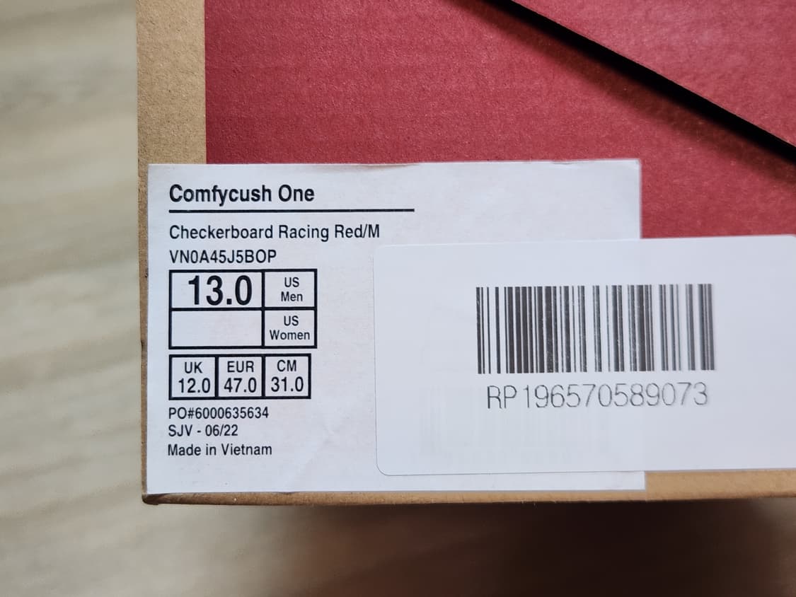 반스 컴피쿠시 원 체커보드 레드 310 상품이미지9