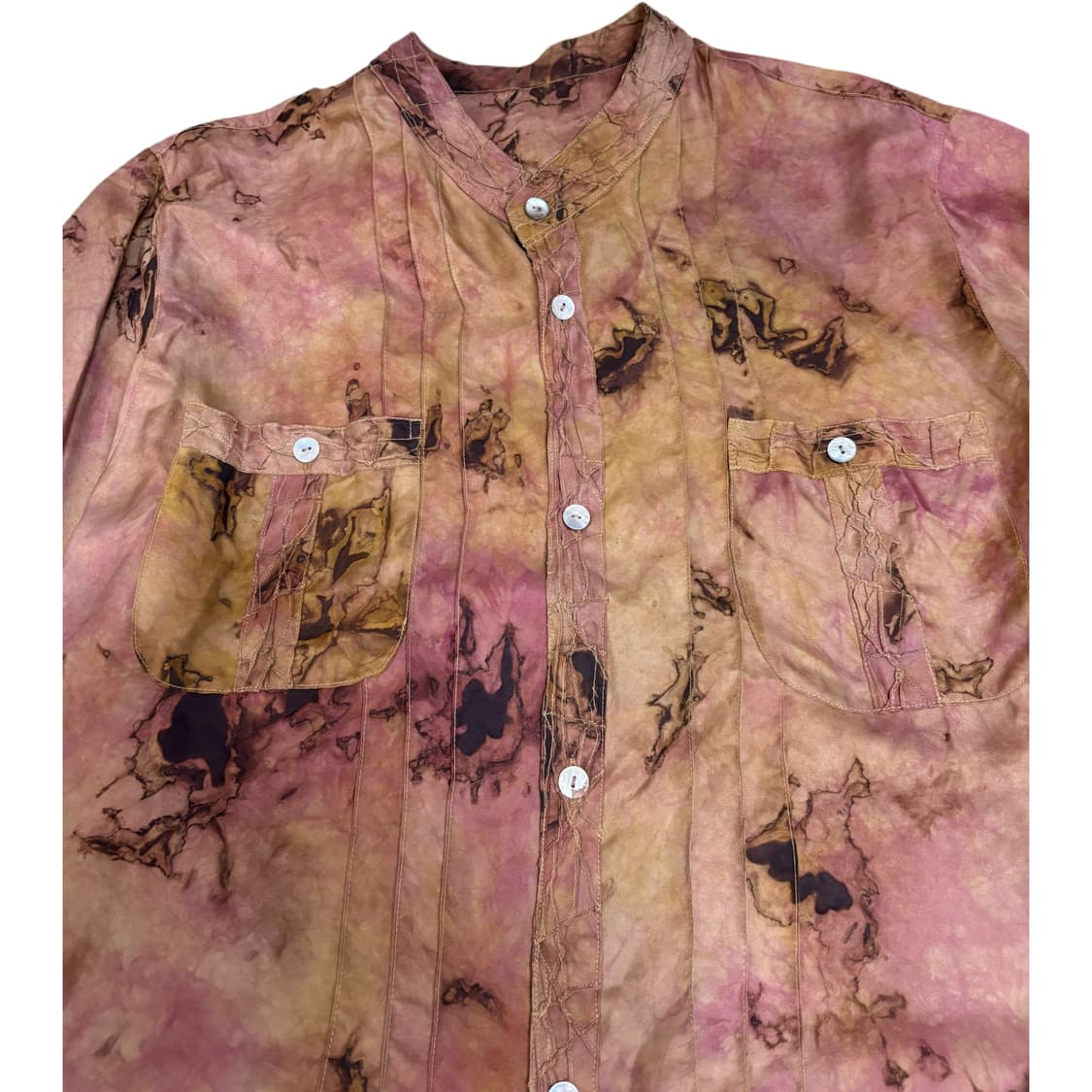 빈티지 핑크브라운 패턴 셔츠 상품이미지3