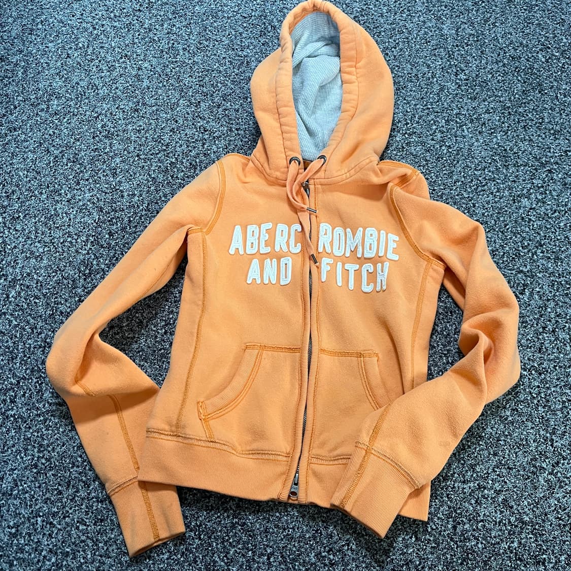 아베크롬비 딱붙 투웨이 오렌지 후드집업 s 상품이미지1