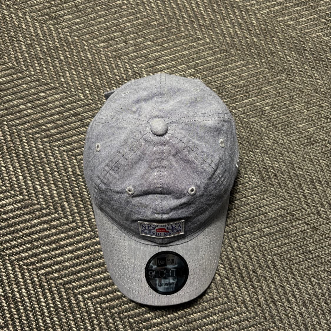 뉴에라 우븐 라벨 언스트럭쳐 라이트블루 볼캡(OS) 상품이미지2