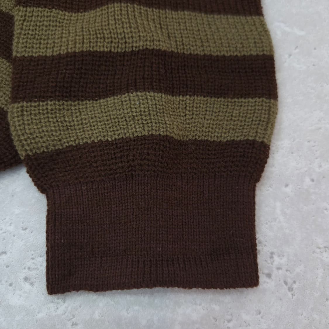 일본제 브라운카키 스트라이프 레그워머 상품이미지2