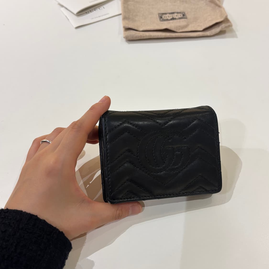 [풀구성/A급] 구찌 GG 마몬트 마틀라세 반지갑 중지갑 카드지갑 상품이미지3