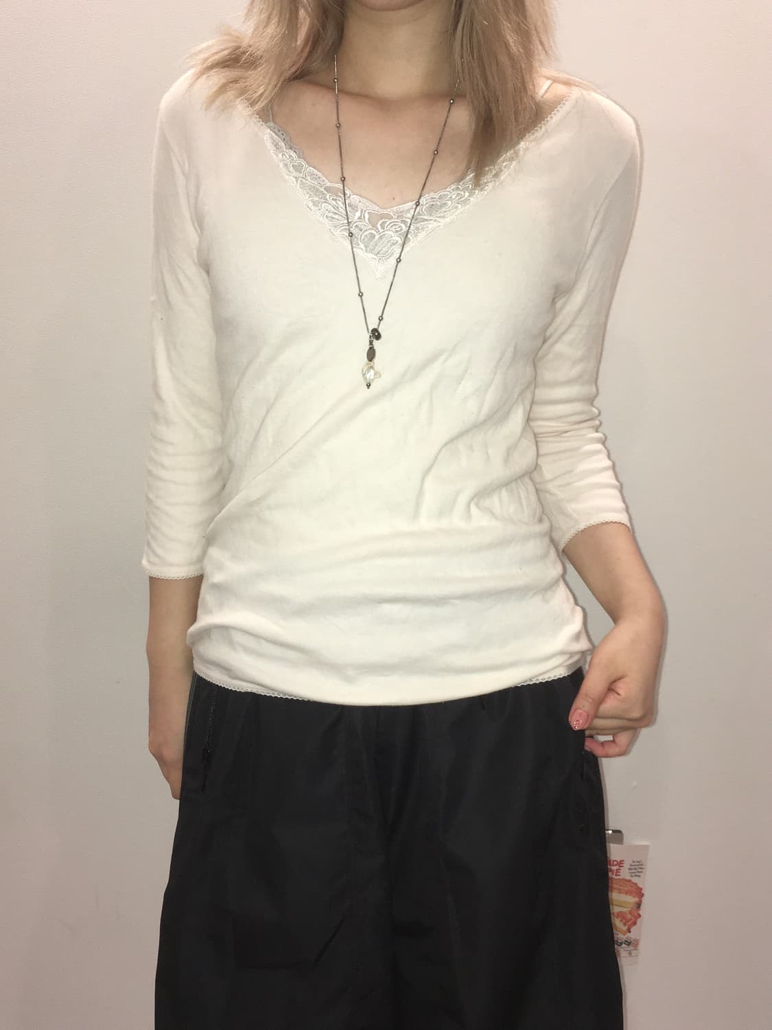 jpn vintage lace t-shirt 상품이미지3
