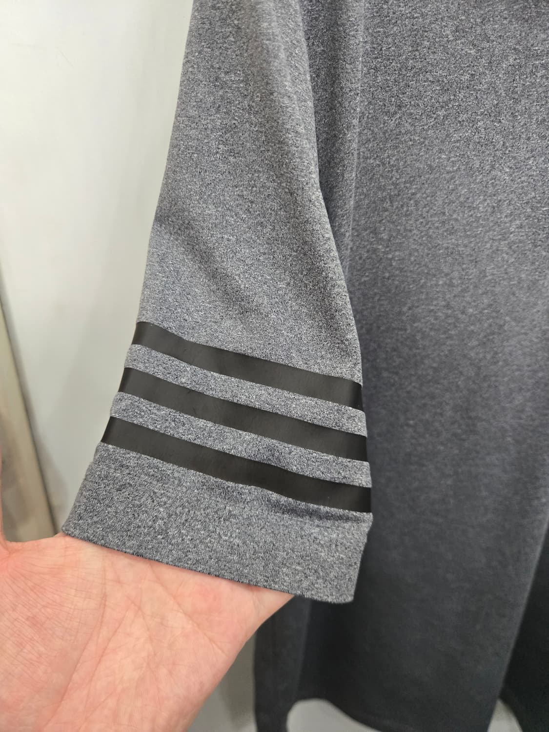 105,XL )) adidas 아디다스 카라 반팔티셔츠! 그레이 & 블랙 상품이미지4