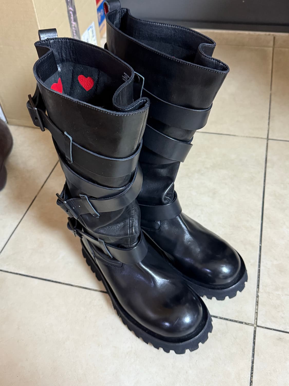 nayawashi x yase 벨티드 홀스하이드 부츠 블랙 240 상품이미지4