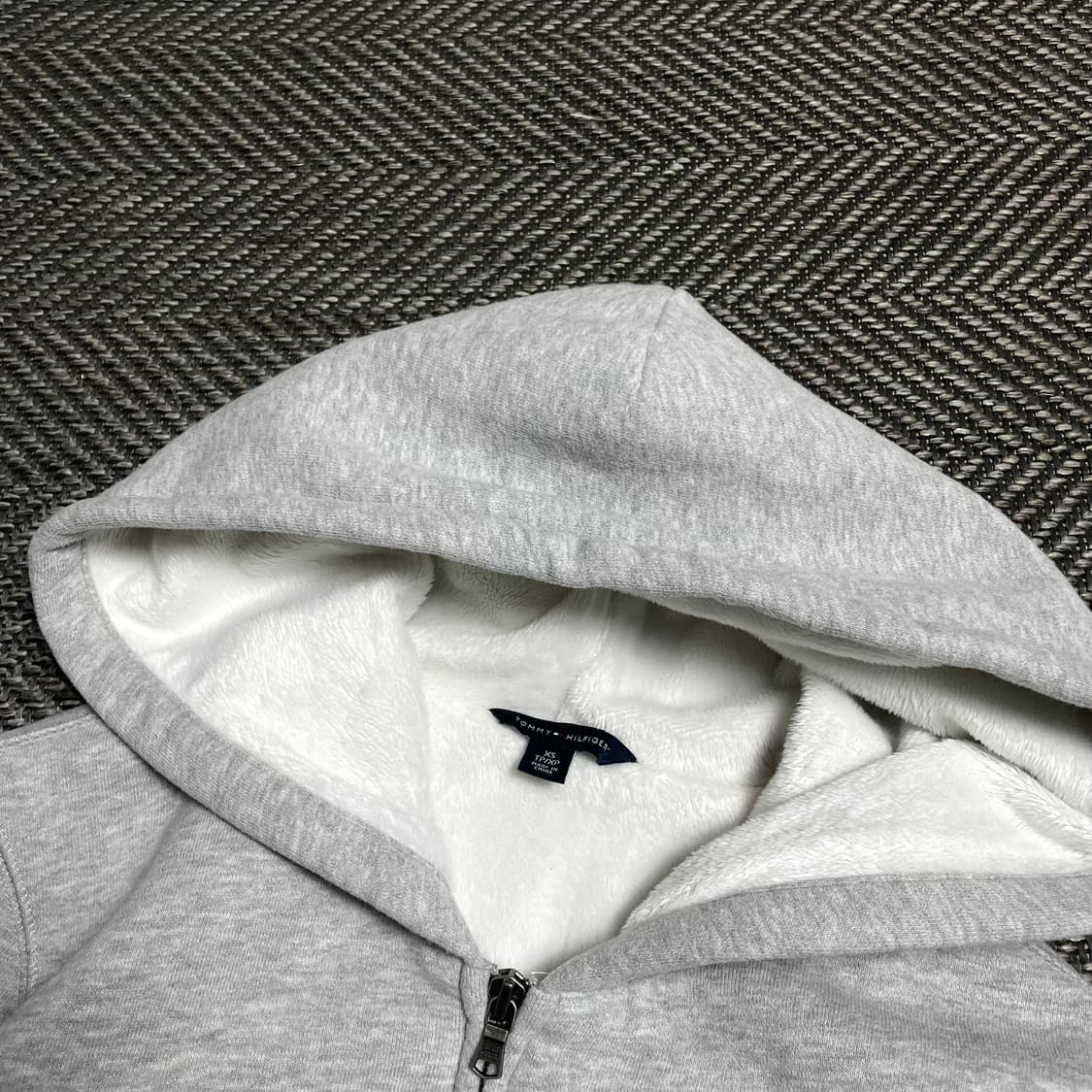 타미힐피거 자수로고 융 내피 후드집업 그레이o 5107 상품이미지4