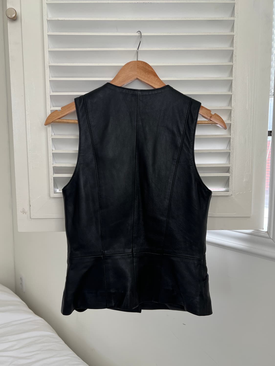 블랙 레더 베스트 상품이미지7