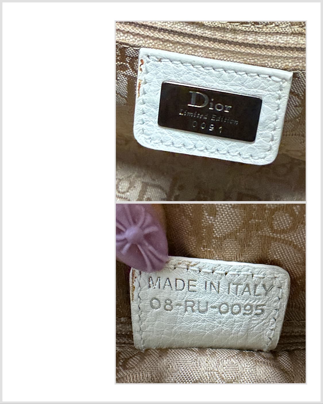 디올 라피아 플라워 자수 보스턴 백 상품이미지9