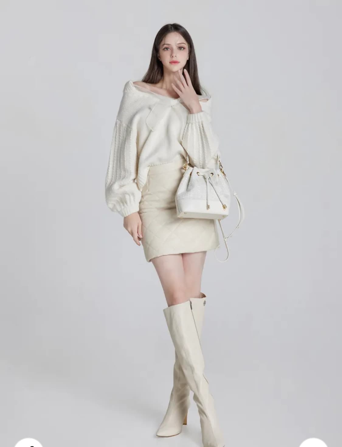 그레이스유 Julie knit top 아이보리 상품이미지2