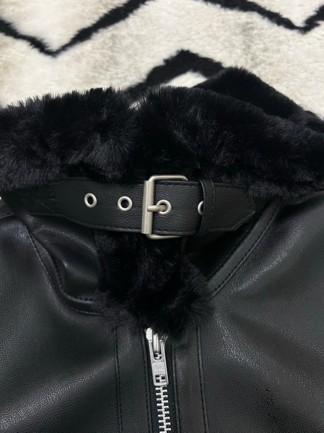 [2XL]도프제이슨 무스탕/블랙/약유광 상품이미지5