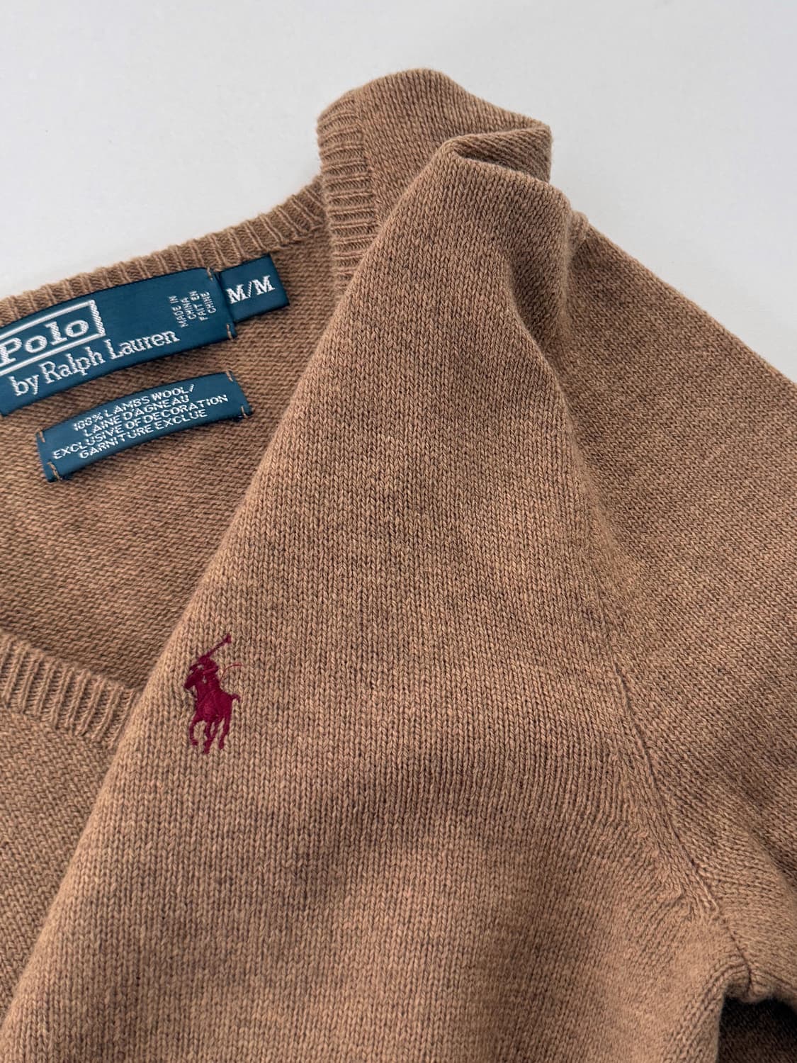 폴로 랄프로렌 루즈핏 브라운 버건디 포니 램스울 니트 상품이미지3