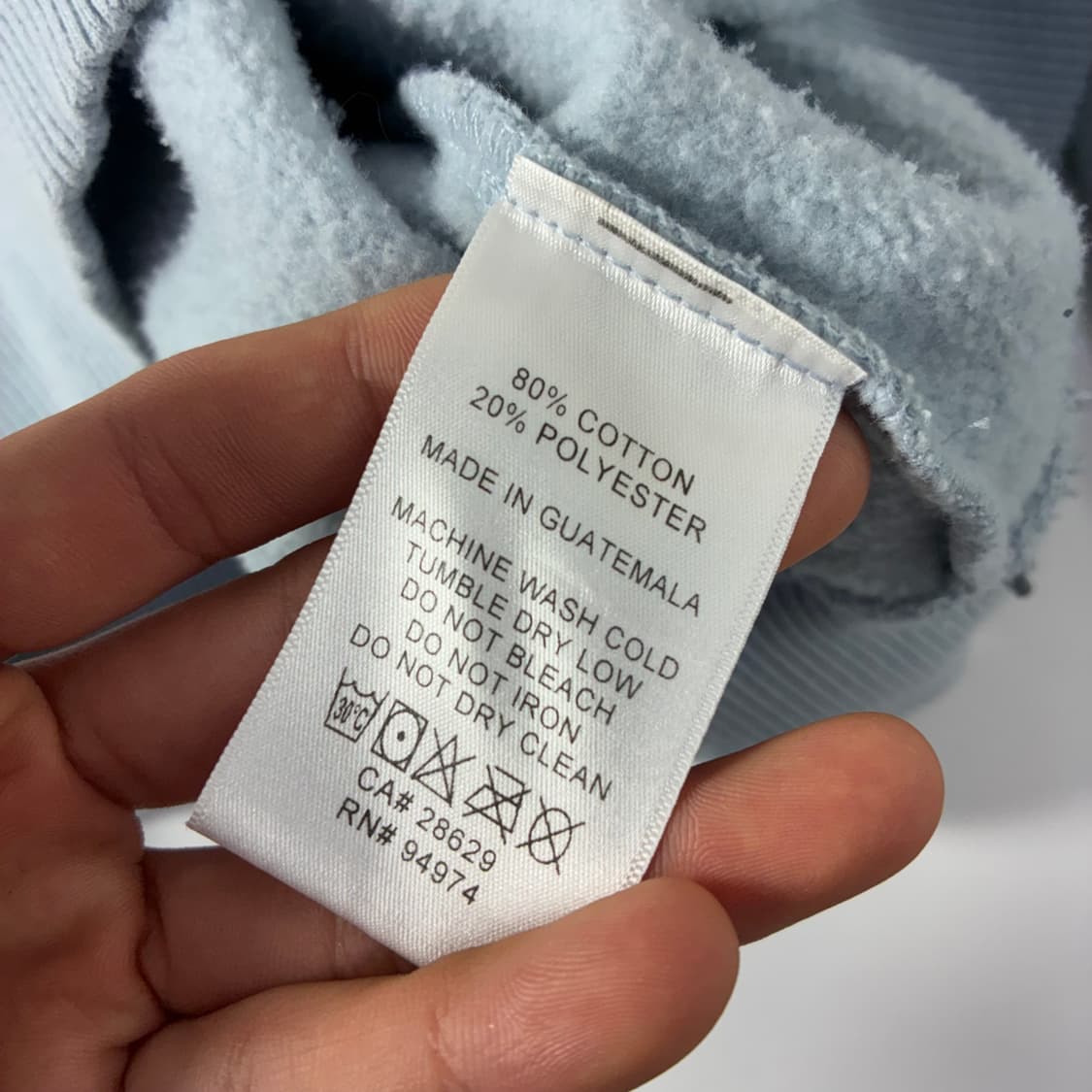 Stussy  스투시 베이직 피그먼트 다이드 라이트블루 후드티  상품이미지6