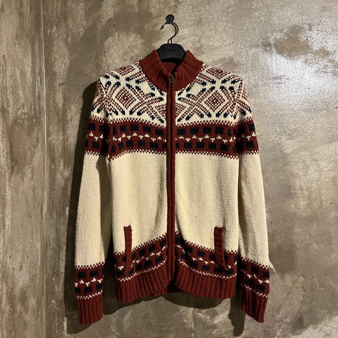 빈티지 니트 집업 상품이미지1