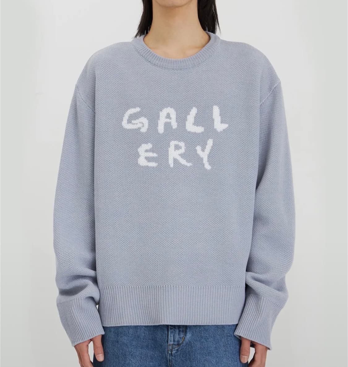 [2] 1011갤러리 로고 니트 블루 상품이미지1