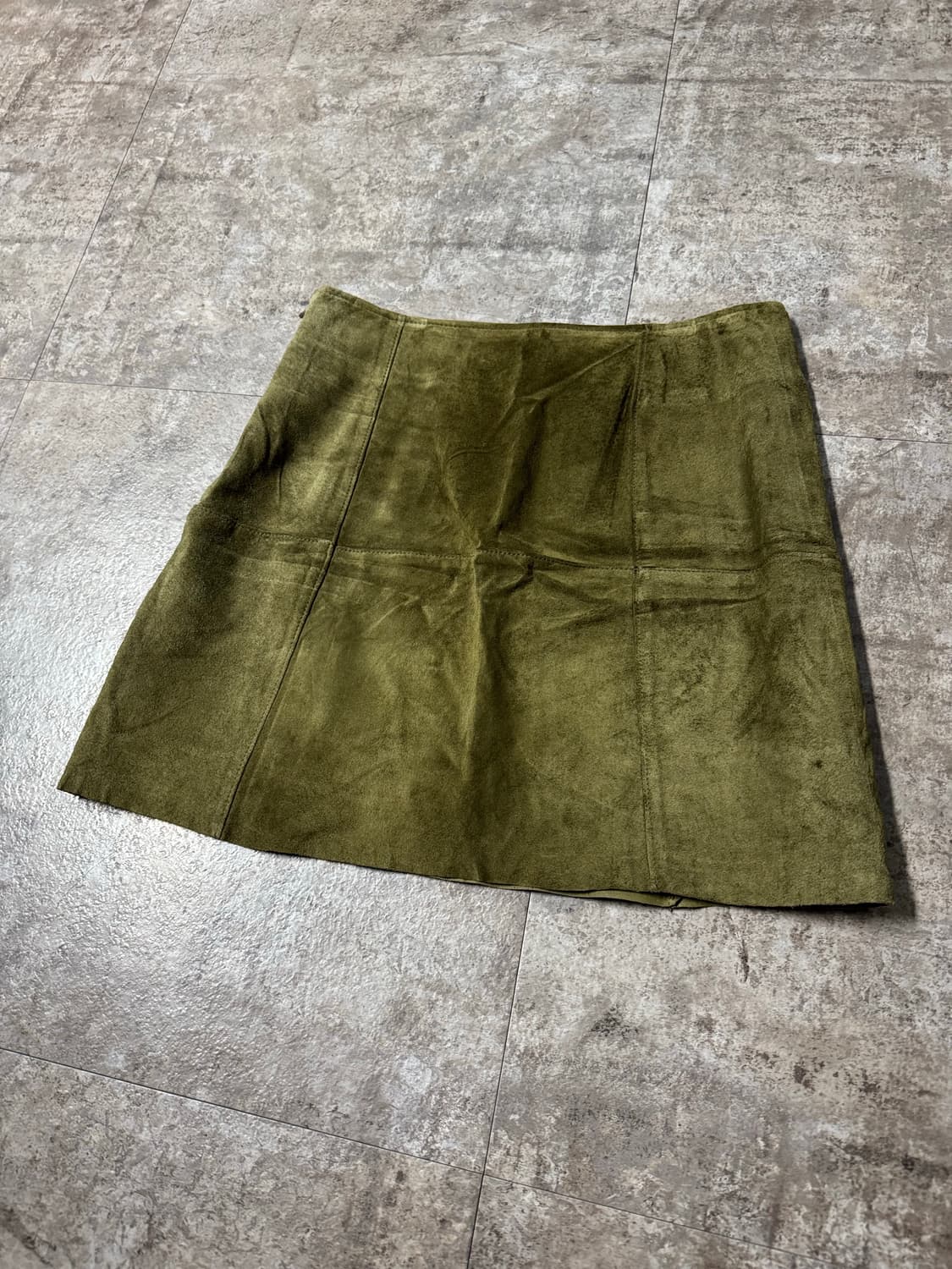 돈피 가죽 미니 스커트 상품이미지2