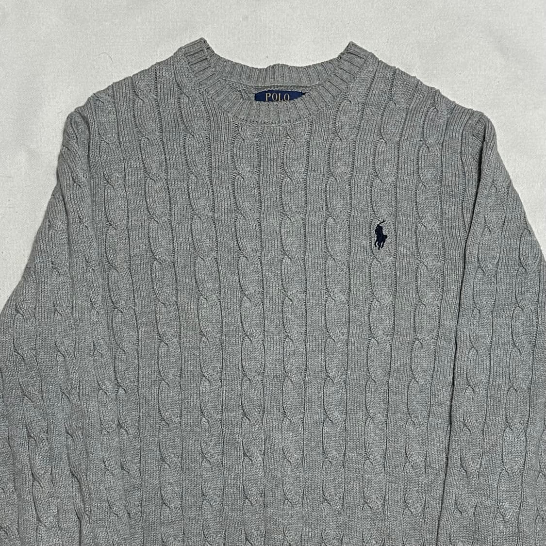 XL 폴로랄프로렌 그레이 케이블 니트 상품이미지1