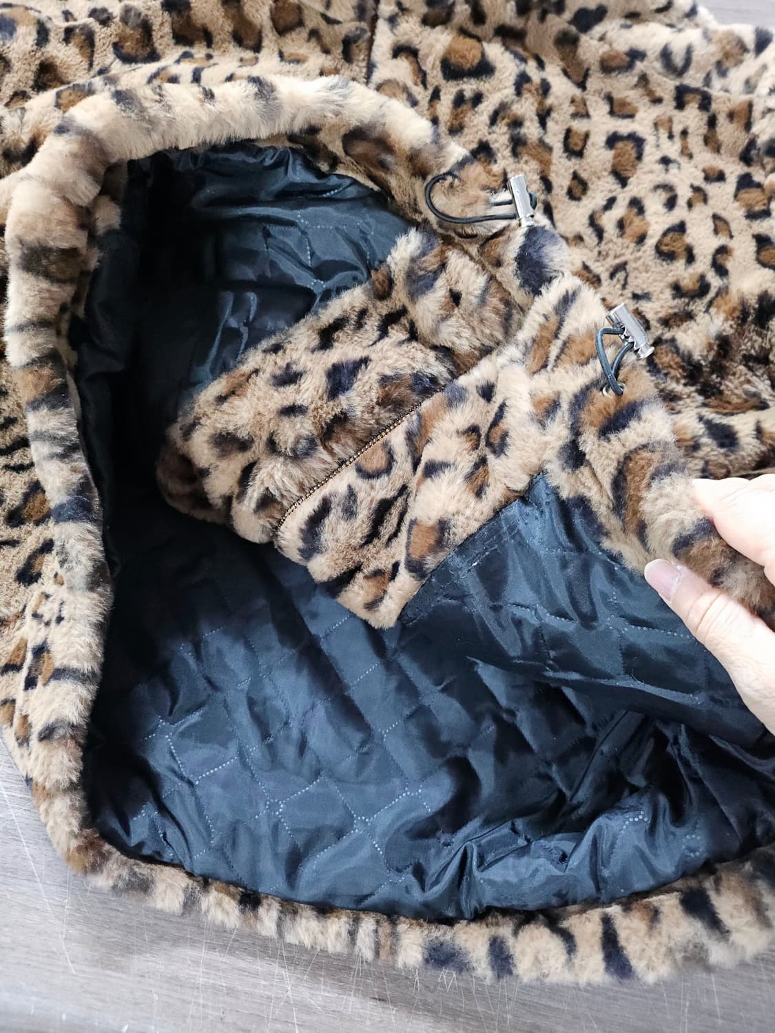 여성 빈티지 레오파드 호피 후리스 자켓  free 상품이미지3