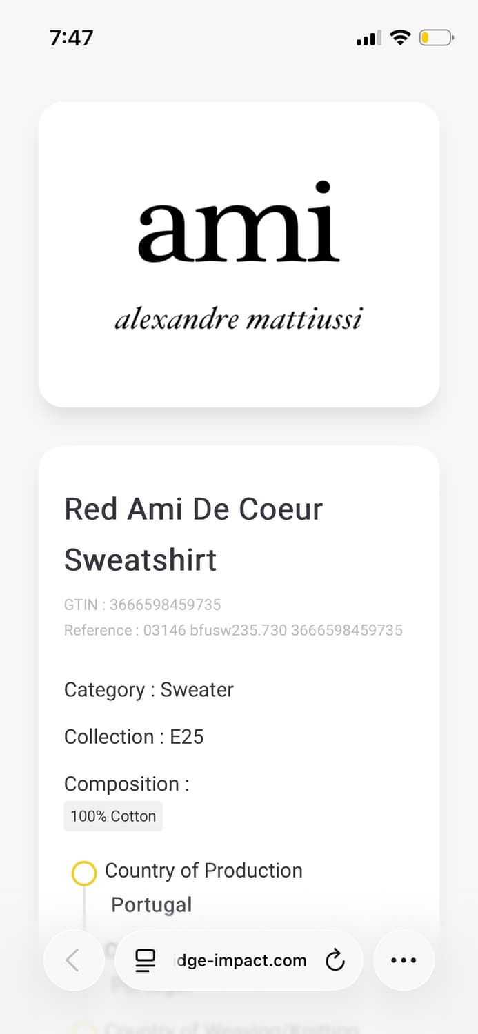 아미 맨투맨 M 상품이미지6