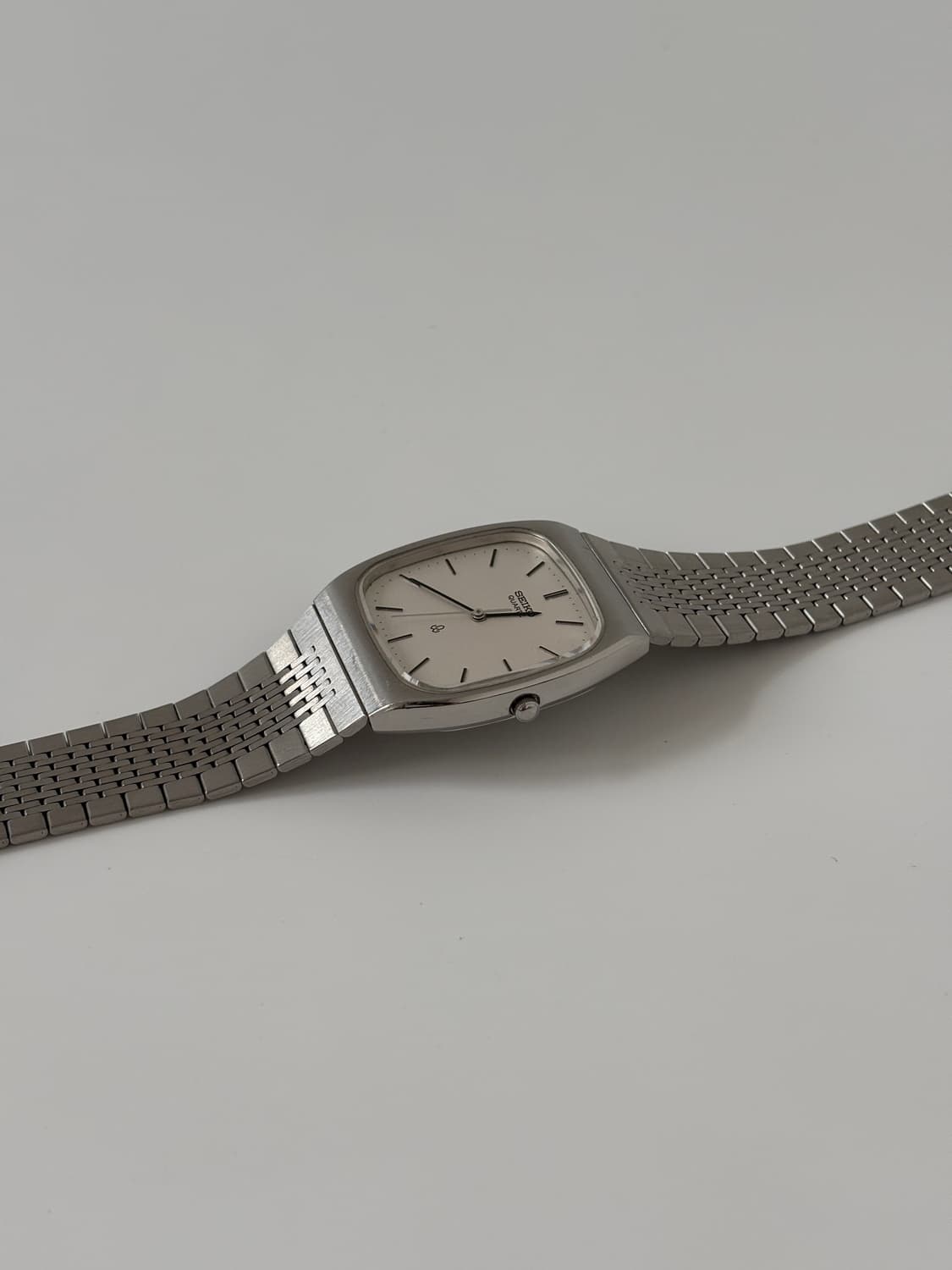 세이코 빈티지 시계 1980년대 Chariot 스퀘어 실버 쿼츠 상품이미지5