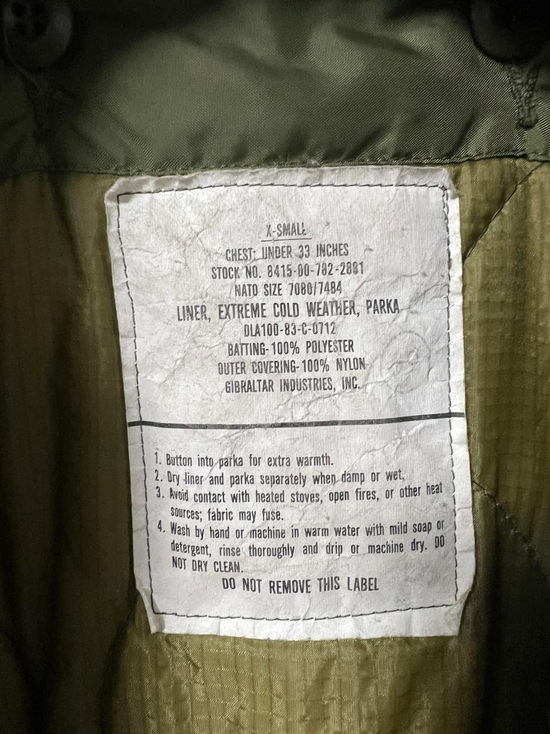 [XS] 미군 오리지널 M65 피쉬테일 개파카 상품이미지8