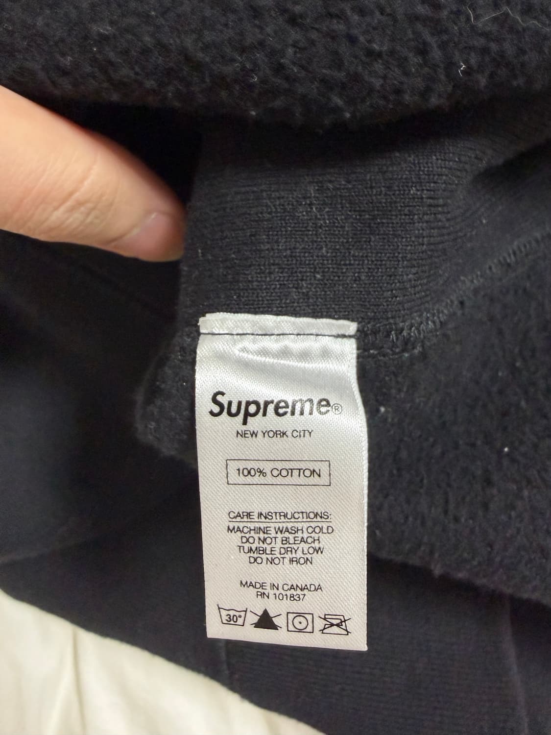 15FW 슈프림 박스로고 크루넥 블랙 상품이미지4