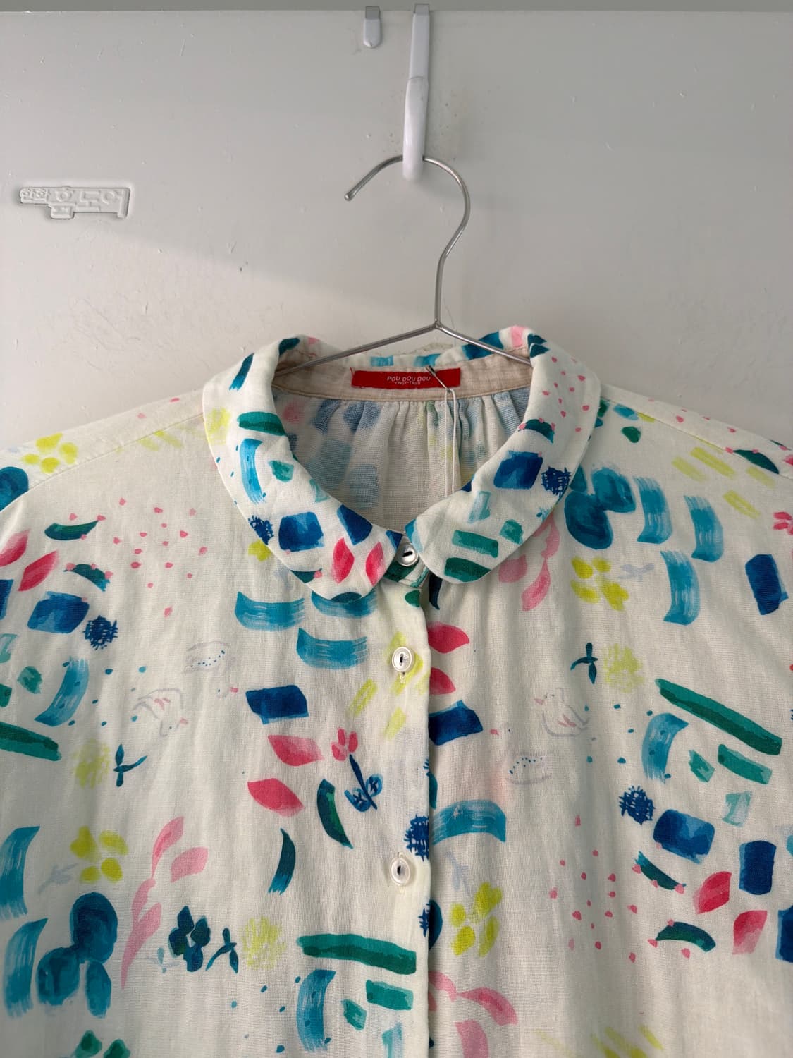 일본빈티지 모리 수채화 아방셔츠 상품이미지6