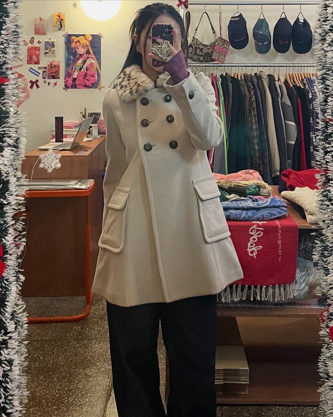 레빗퍼(탈부착) 울 코트 [무배]  상품이미지1