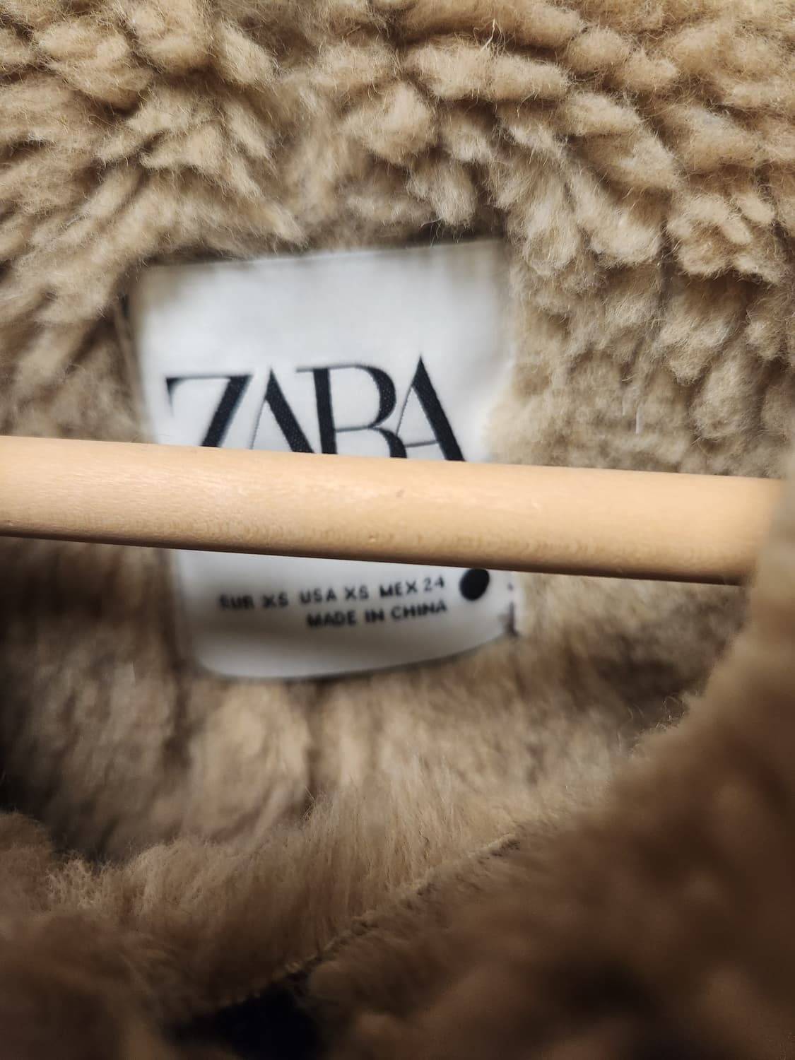 자라 오버핏 무스탕 브라운 XS 상품이미지3