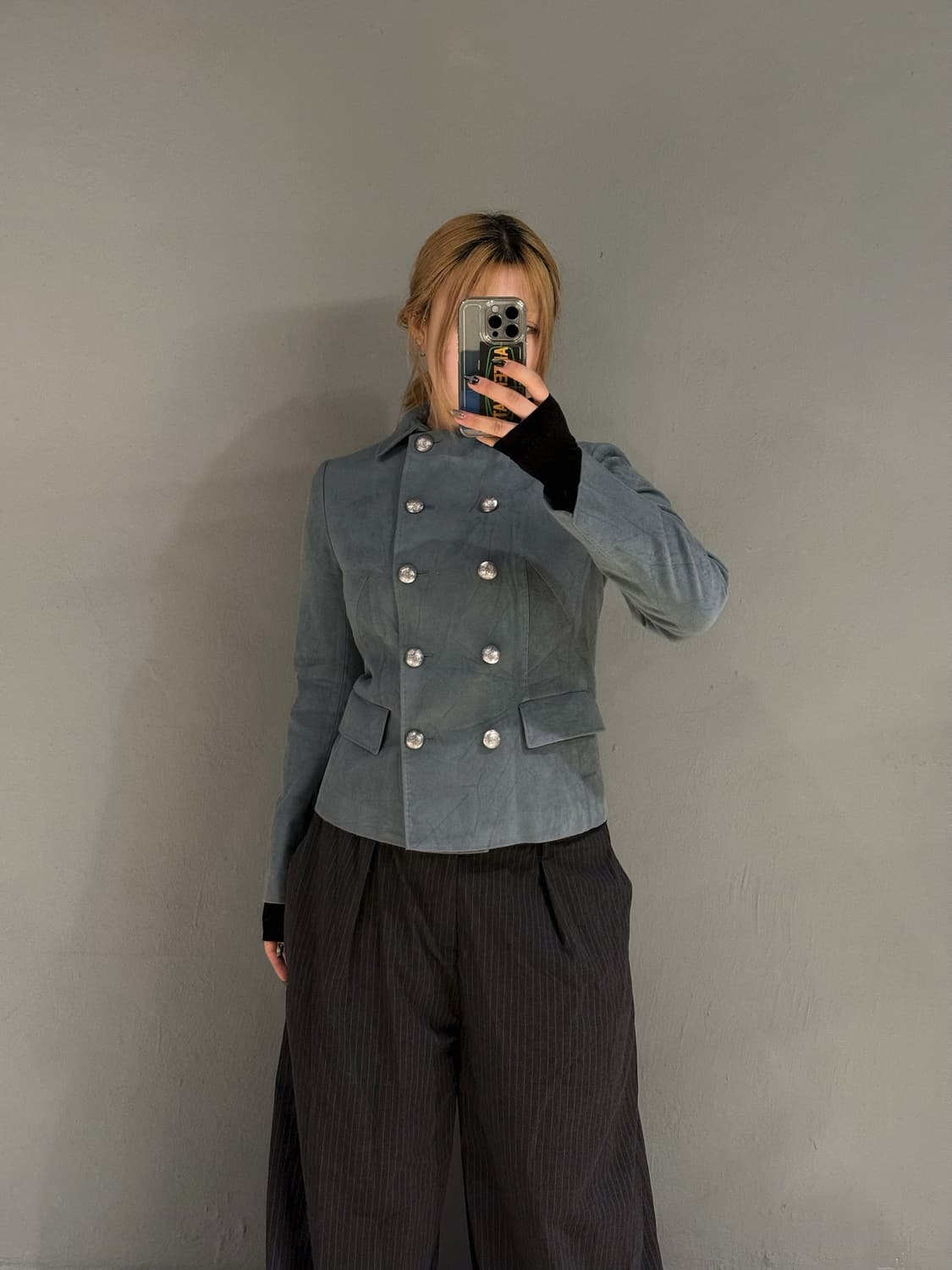 Lanvin double button suede jacket 상품이미지2