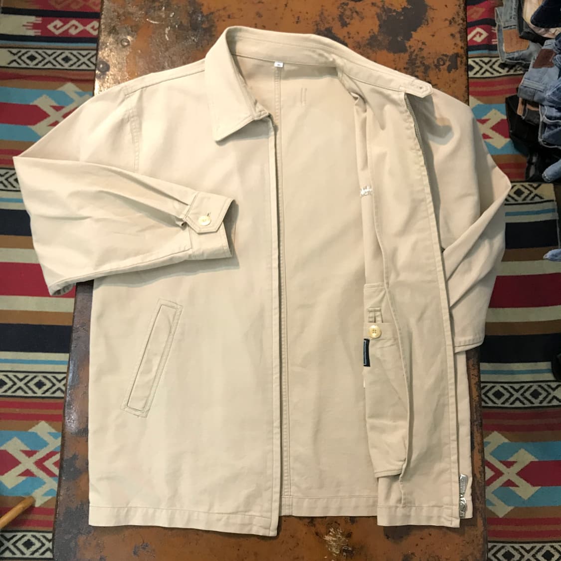 90s 베르사체 베이지 집업 블루종 자켓 남성 105 사이즈  상품이미지4