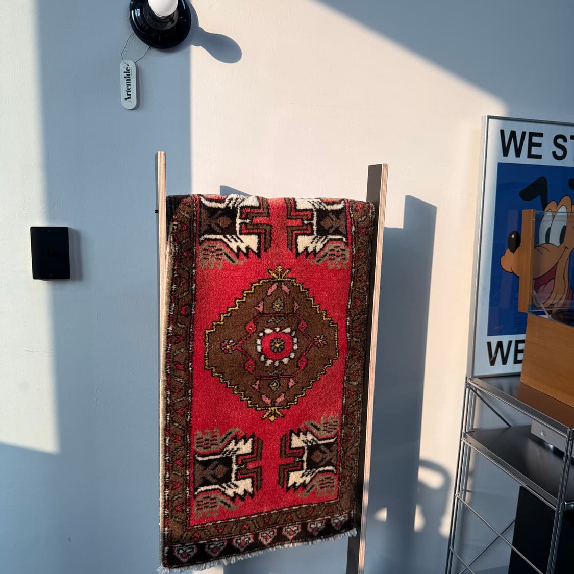 선셋 레드 텍스타일 빈티지 핸드 메이드 러그 상품이미지2