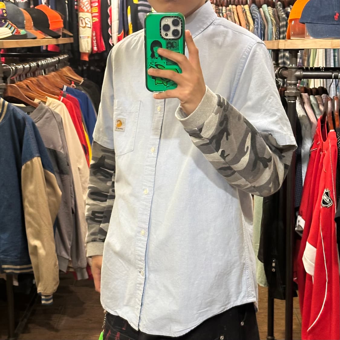 [HI] 칼하트 반팔 셔츠 스카이블루 상품이미지3