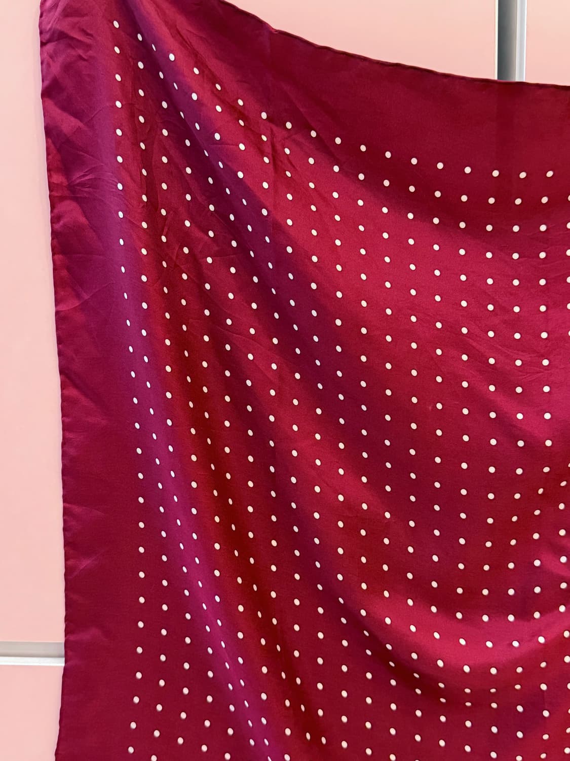 빈티지 버건디 도트 스카프 상품이미지5