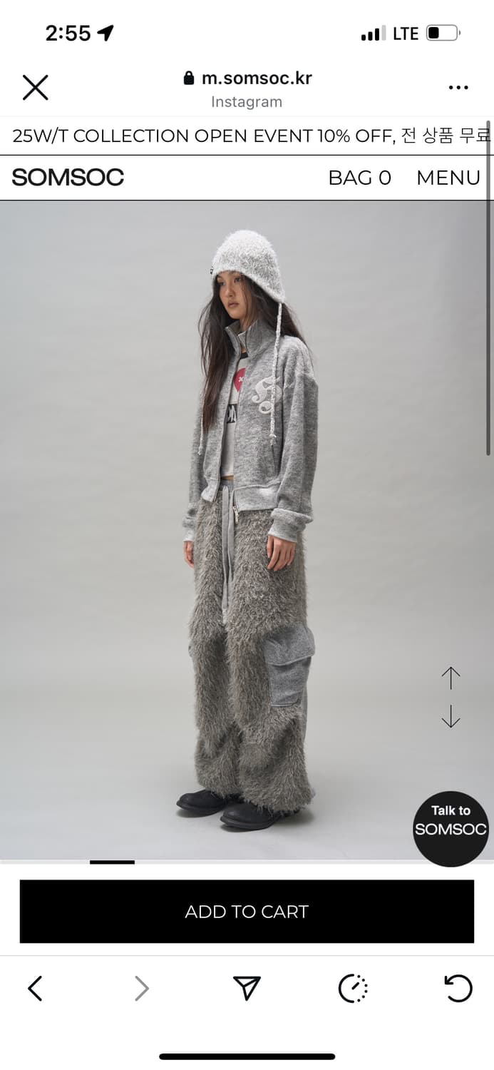 SOMSOC 카코 퍼팬츠  상품이미지2