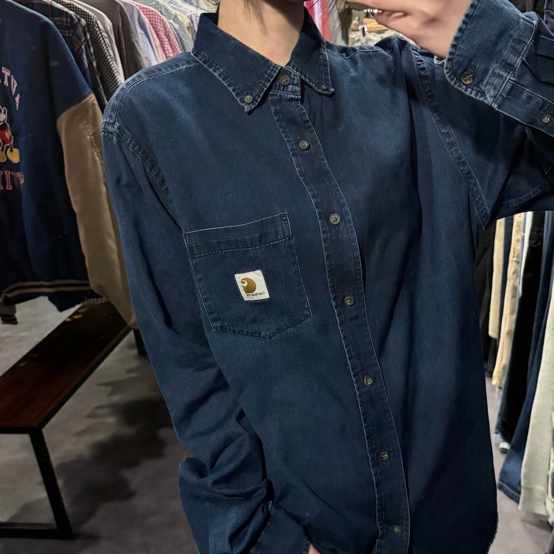 [IM] Carhartt 칼하트 데님셔츠 진청 네이비 상품이미지3
