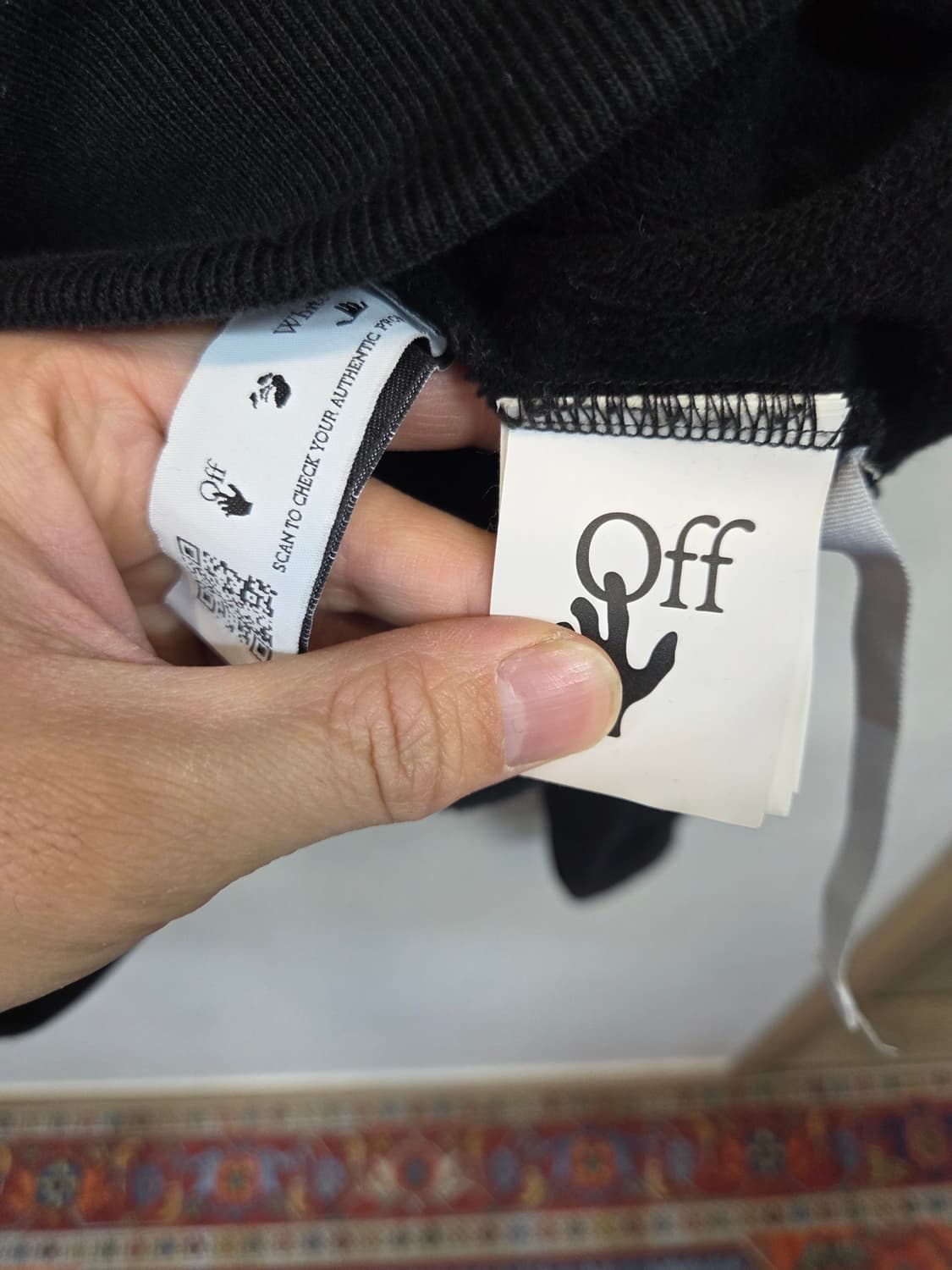 오프화이트 모나리자 기모 후드티 sp 상품이미지5