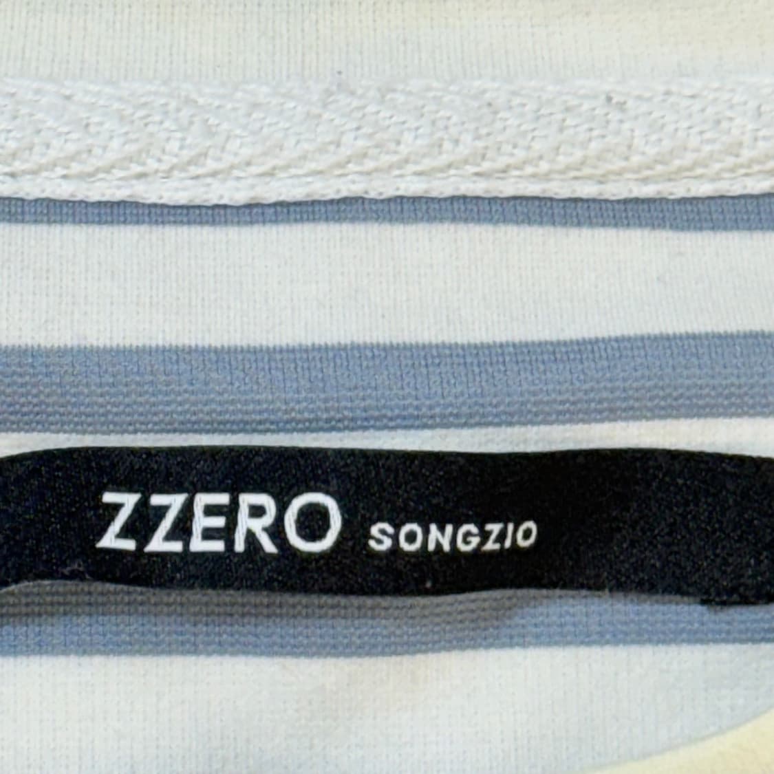 한섬 송지오 ZZERO SORGZIO 스트라이프 반팔 티셔츠 S 상품이미지2