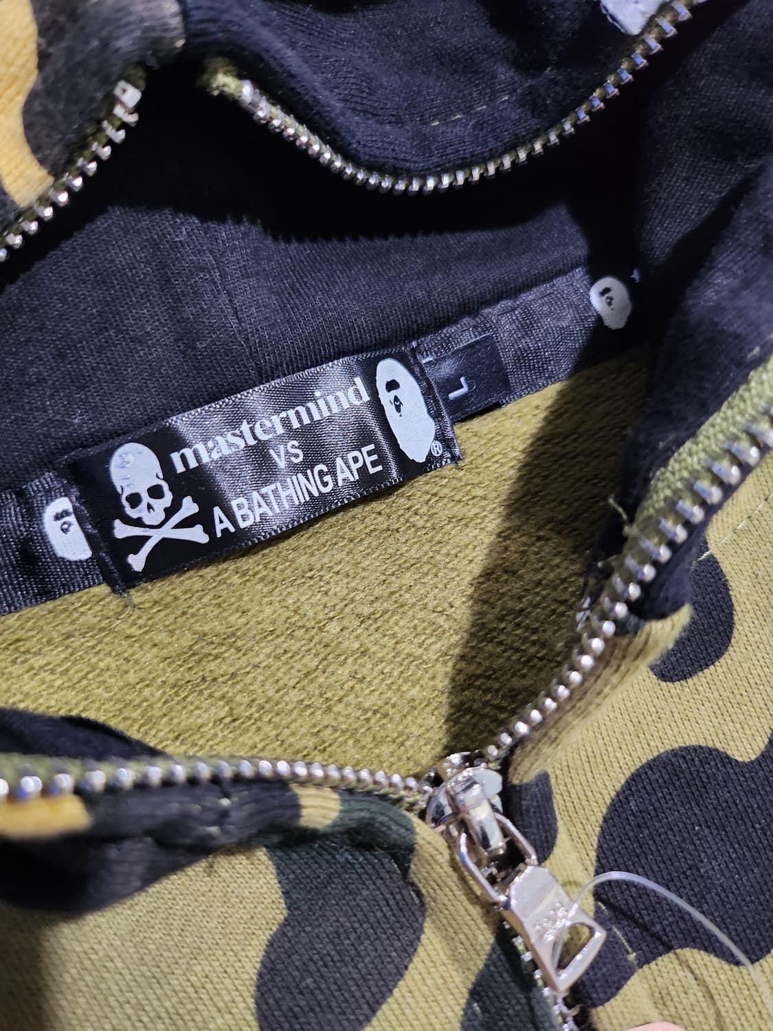 BAPE) x mastermind JAPAN 콜라보 스타일 풀집 후디 L 상품이미지5