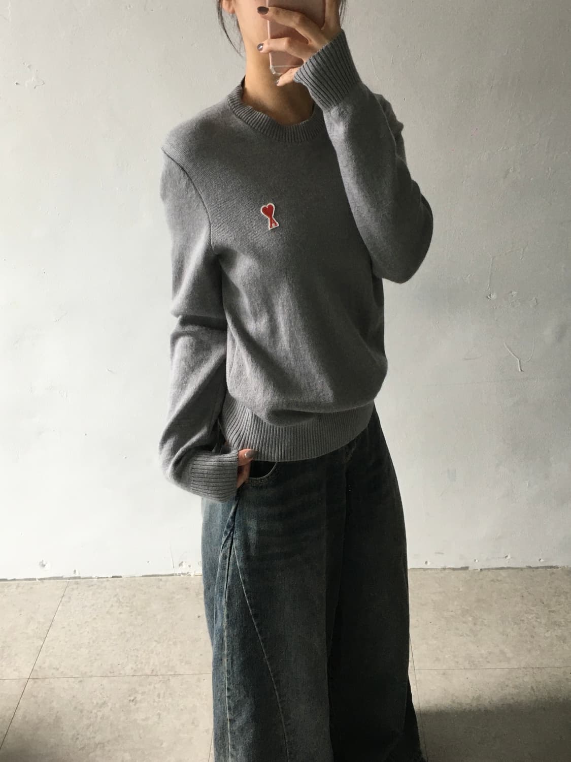 아미 미니로고 니트 상품이미지2