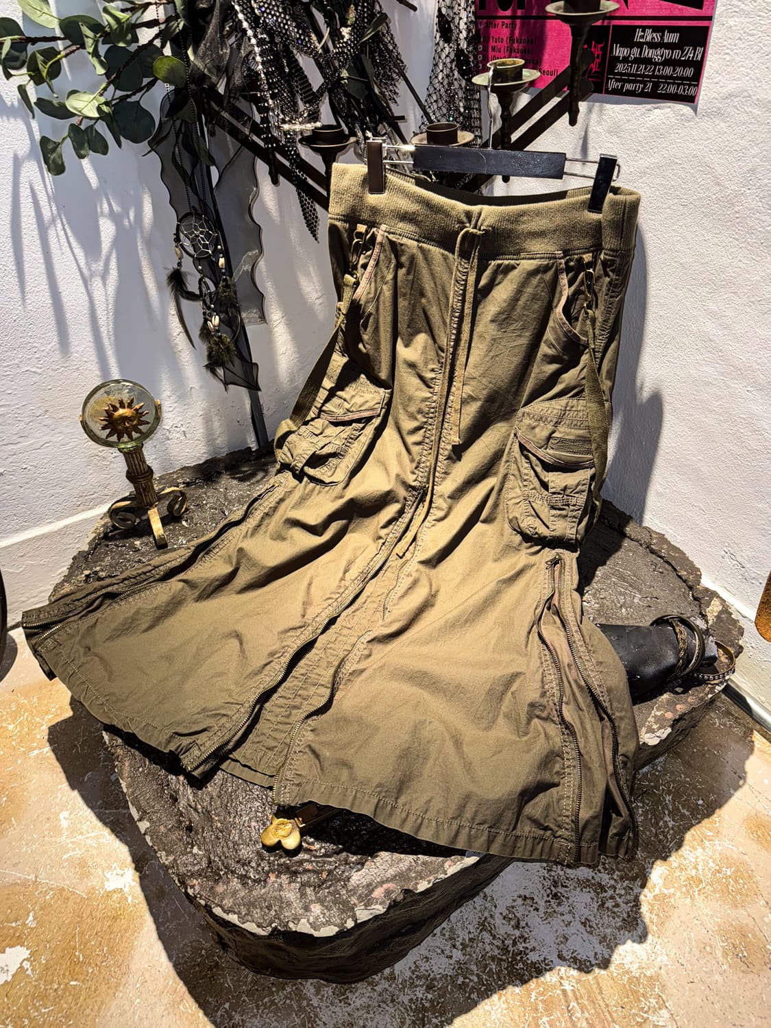 g.o.a – Military Cargo Zip Skirt 상품이미지1