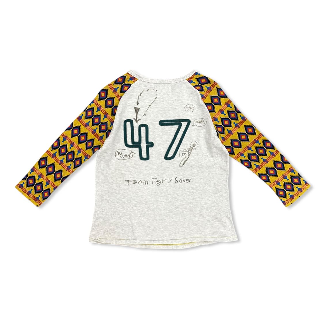 Hand-Drawn Graphic Knit Sleeve Tee 상품이미지7