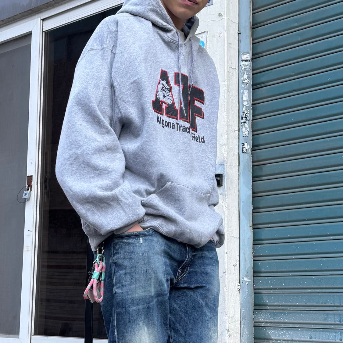 Russell athletic 그레이 후드 상품이미지3