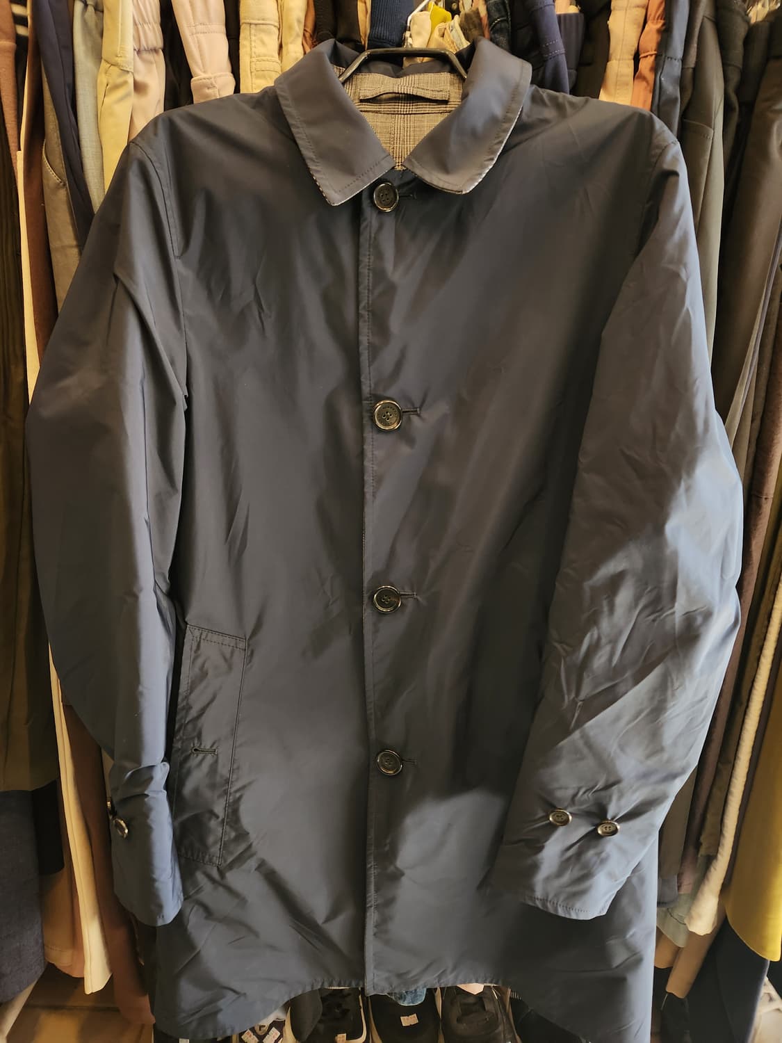 버버리 런던 체크 리버시블 남성 코트 상품이미지6