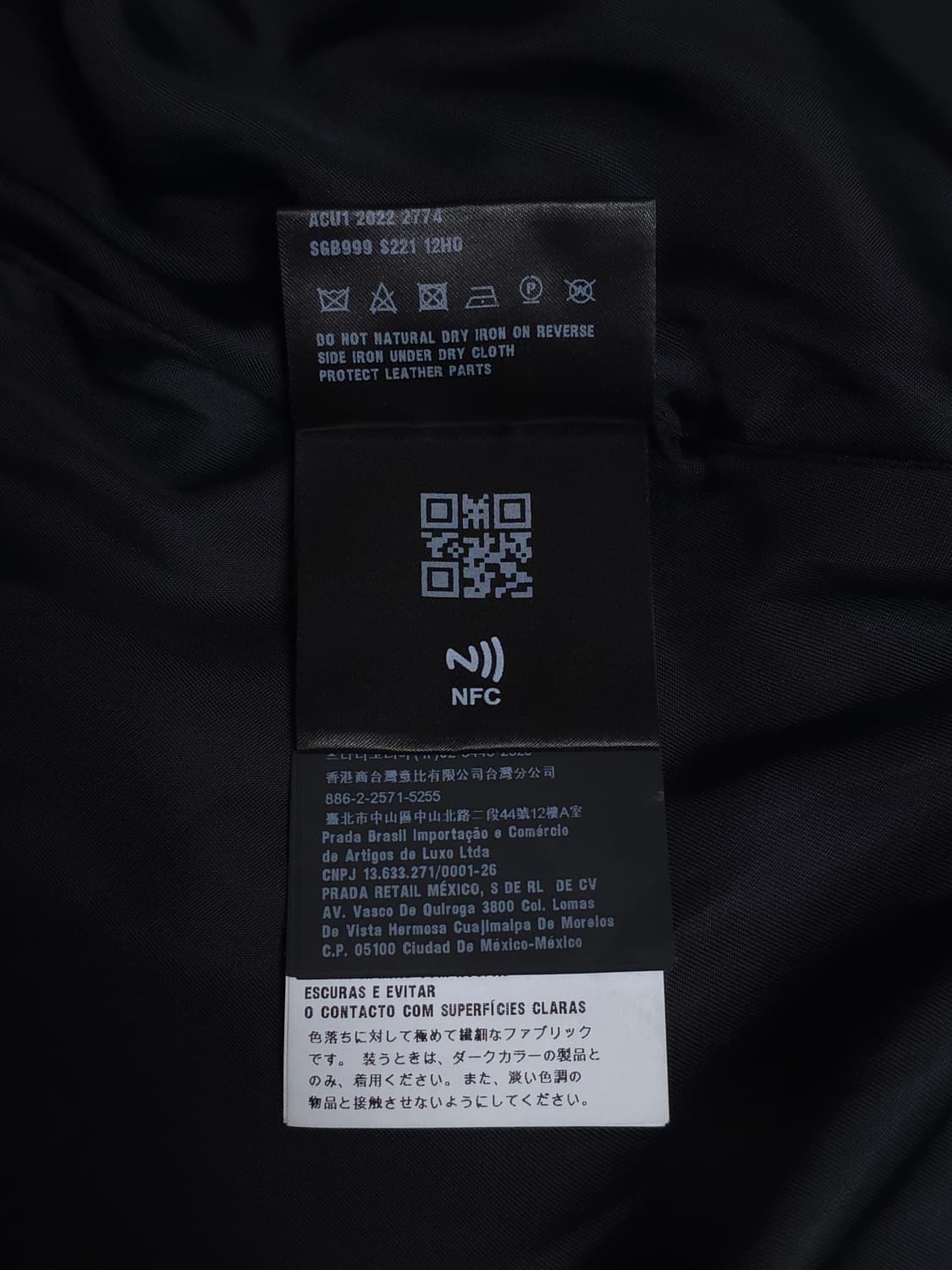 [L] 프라다 벨벳 블루종 자켓 블랙(SGB999) 상품이미지7