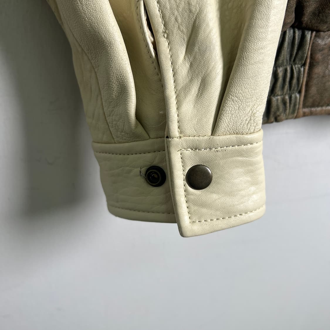 90's 조지 타운 레더 빈티지 레더 바시티 자켓 S 상품이미지7