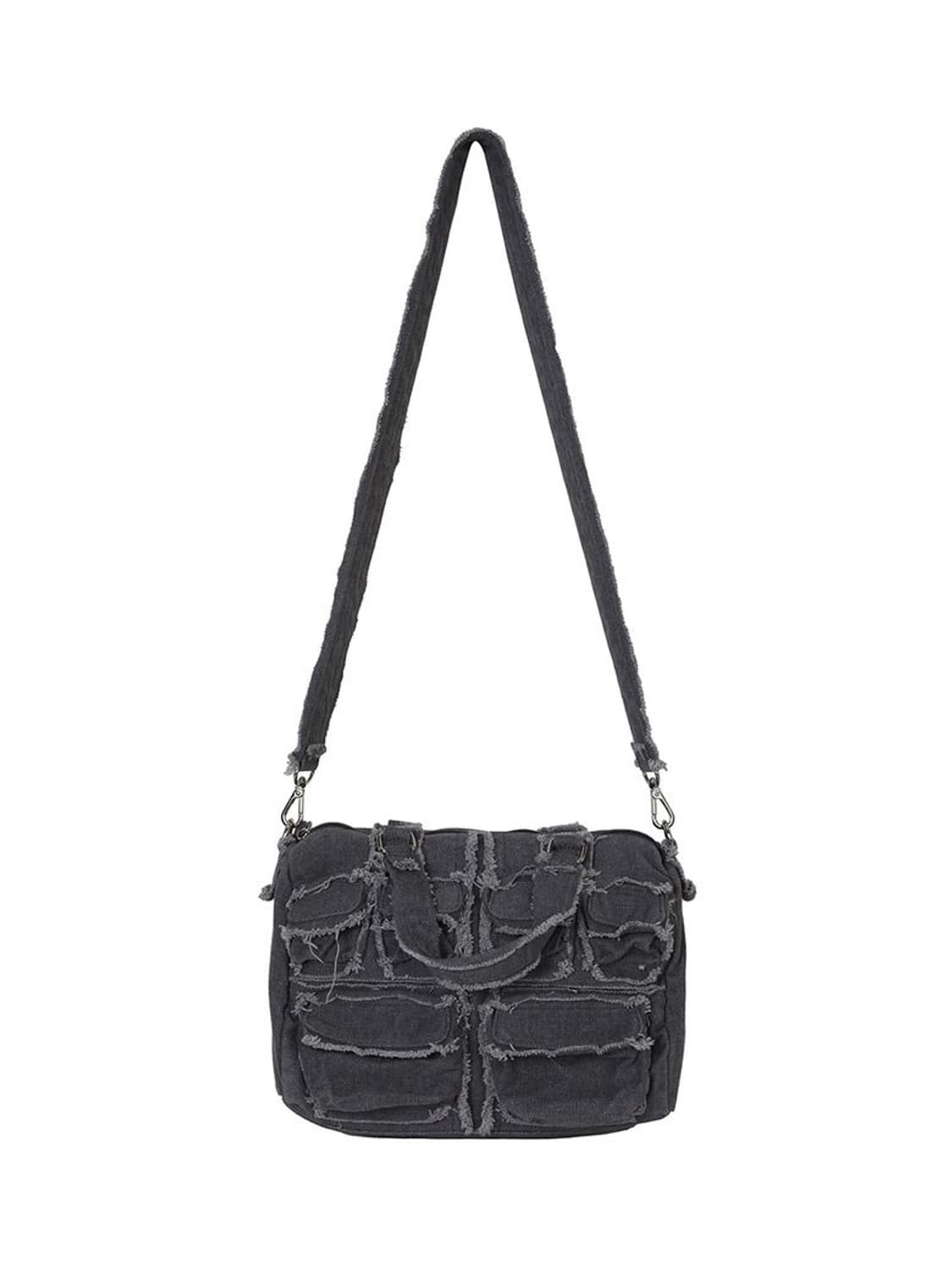 Leey 엘이이와이 데미지 멀티 포켓 카고백 차콜 상품이미지1