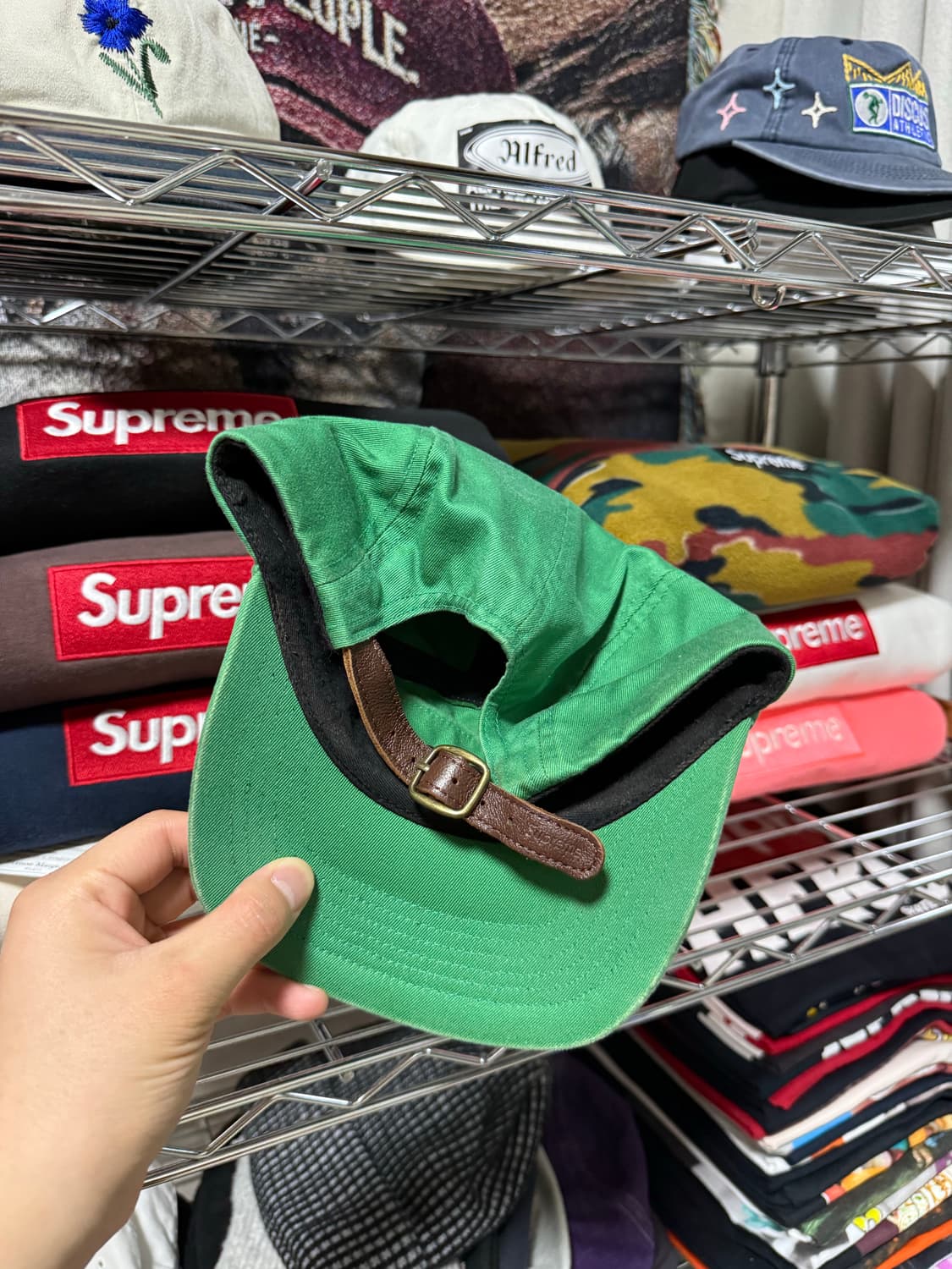 슈프림 워시드 치노 캠프캡 그린 상품이미지3
