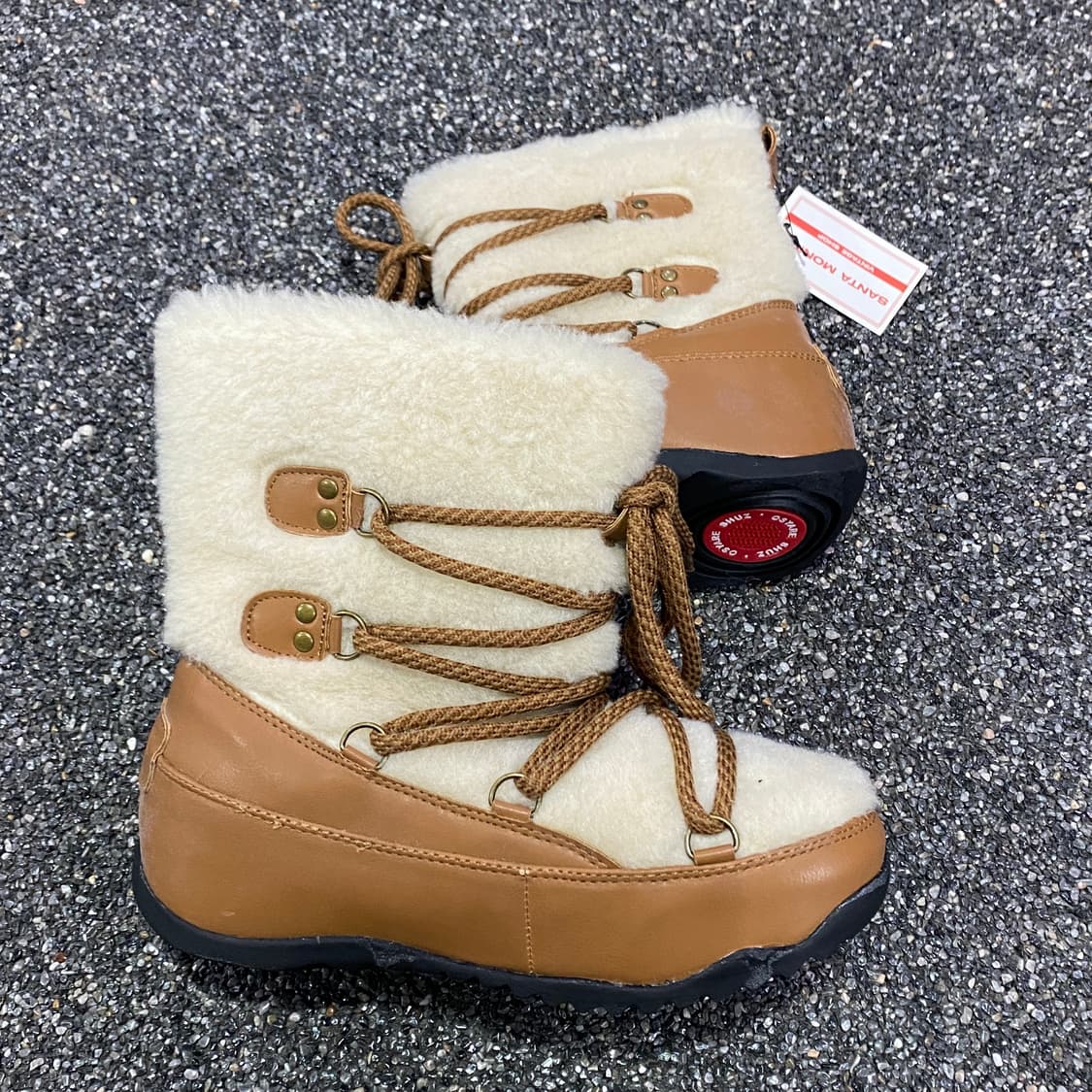 빈티지 브라운 양털 미들 부츠 B3580 상품이미지3