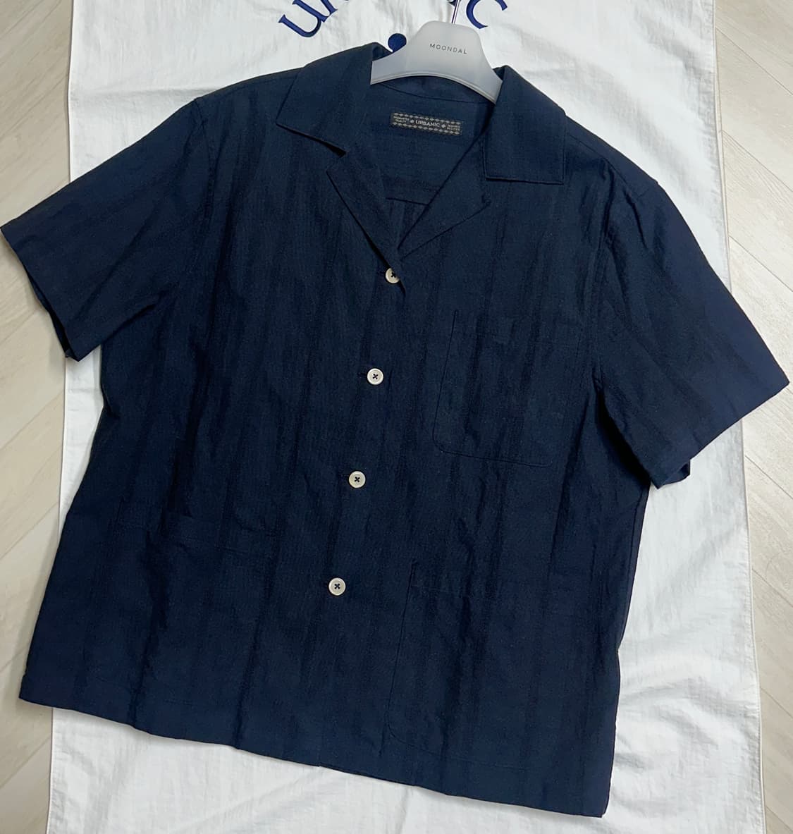 얼바닉 바퀘로 셔츠 네이비 상품이미지3